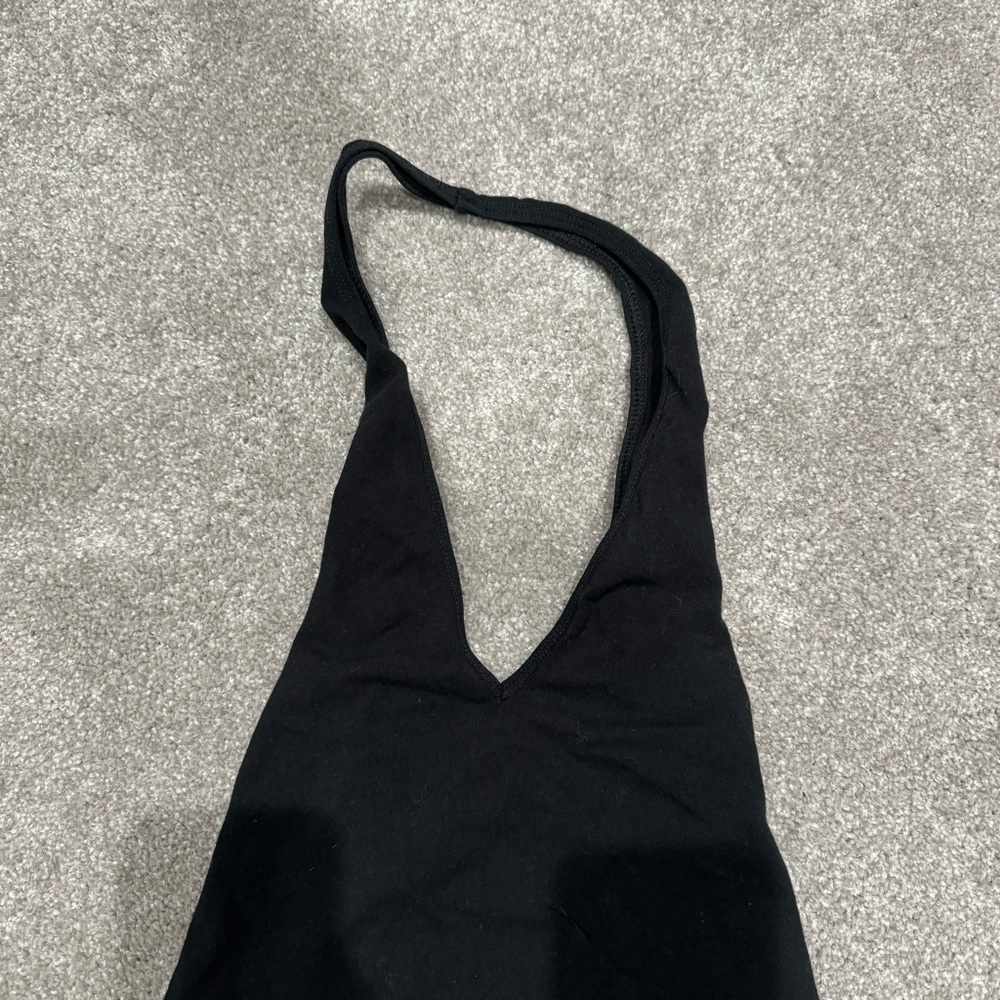 Black Plunge Bodysuit - Picture 2 of 2